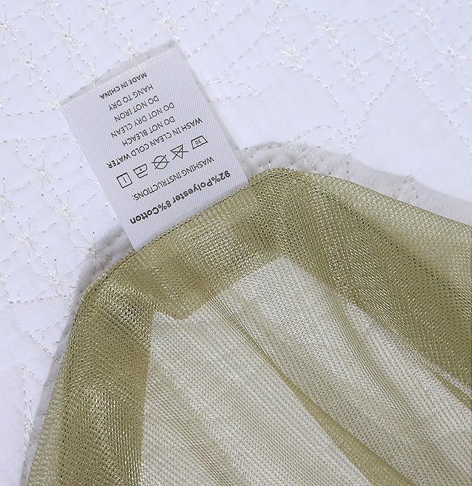 Akiky Canopy for Girls Room Bed Curtains Sheer Curtain for Twin Full Queen Size Bed Drapes,8 Panels Canopies with Light,Room Décor(King,Sage Green)
