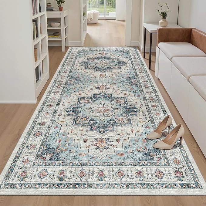 Madane 4x8 Wide Hallway Runner Rug Washable by Madane