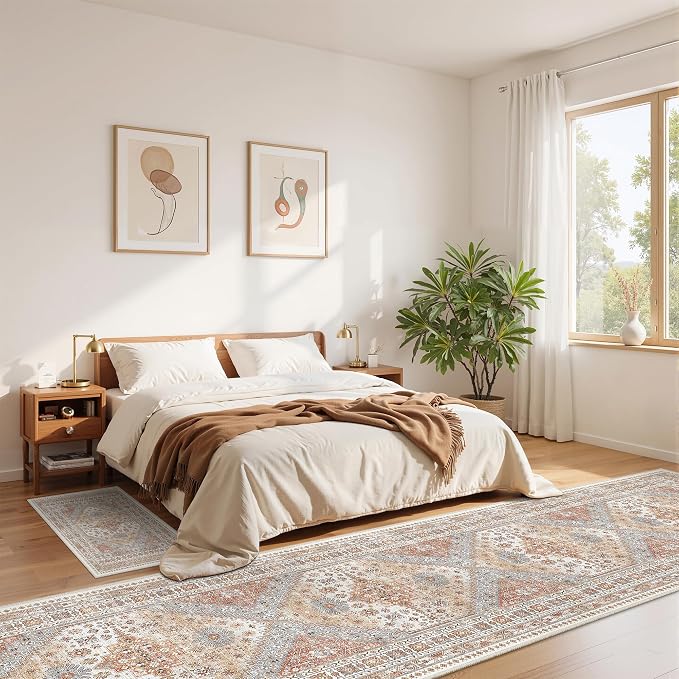 2'6 x 10' Runner Rug Non Slip, Washable Kitchen Rugs, Living Room, Long Rug - Image 9