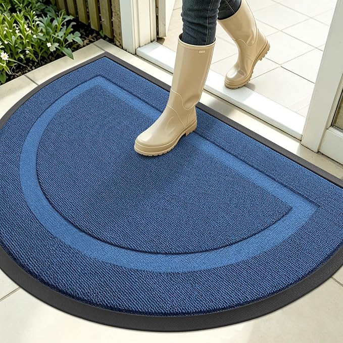 OLANLY Half Circle Front Door Mat Outside 35x23 All-Season Rubber Doormat | by OLANLY
