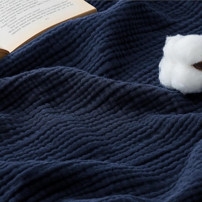Bedsure 100% Cotton Muslin Blanket King Size by Unknown