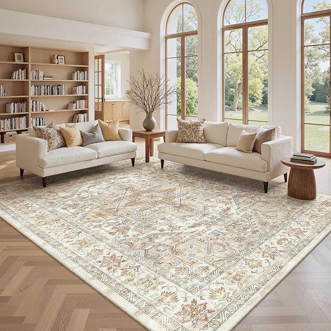 8x10 Area Rugs for Living Room, Large Washable Rug, Dining Room, Low Pile - Image 4