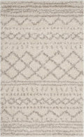 SAFAVIEH Arizona Shag Collection Accent Rug - 2'6" x 4', Ivory & Beige, Moroccan Design, Non-Shedding & Easy Care, 1.6-inch Thick Ideal for High Traffic Areas in Foyer, Living Room, Bedroom (ASG741A)