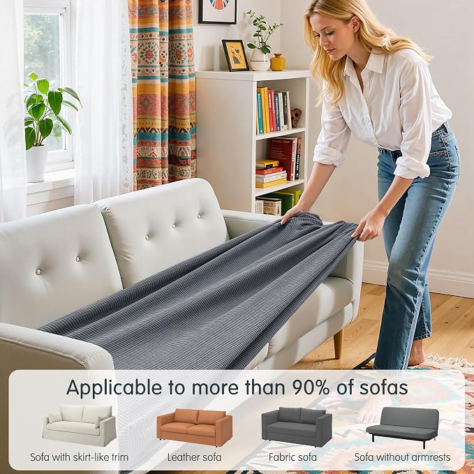 Hokway Couch Cushion Covers Stretch Cushion Covers Sofa Seat Cushion Slipcover - Image 4