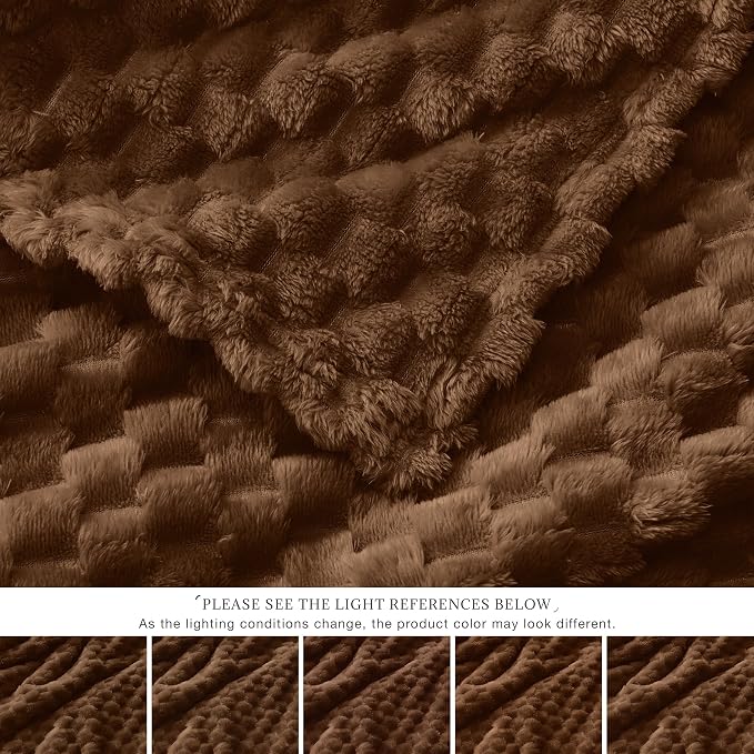 EXQ Home Gentle Soft Fleece Throw Blanket – Cozy Lightweight 3D Imitation - Image 5