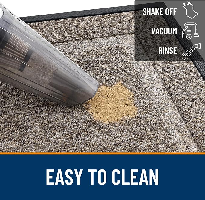 OLANLY Front Door Mat Outside 47x17, All-Season Heavy-Duty Rubber Doormat | - Image 5
