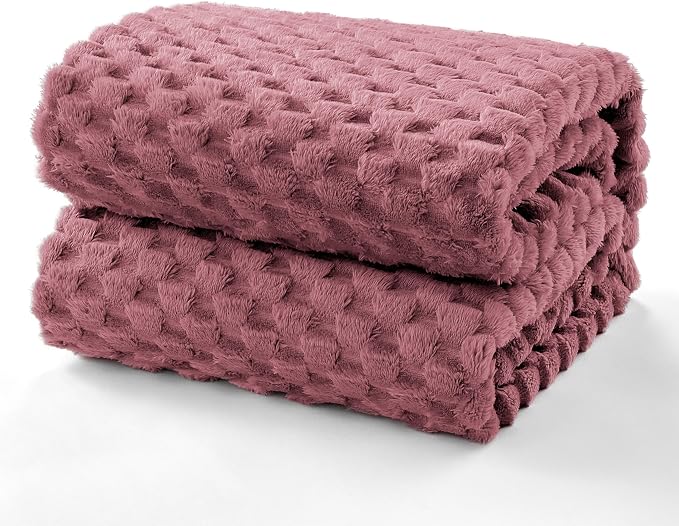 EXQ Home Gentle Soft Fleece Throw Blanket – Cozy Lightweight 3D Imitation - Image 2