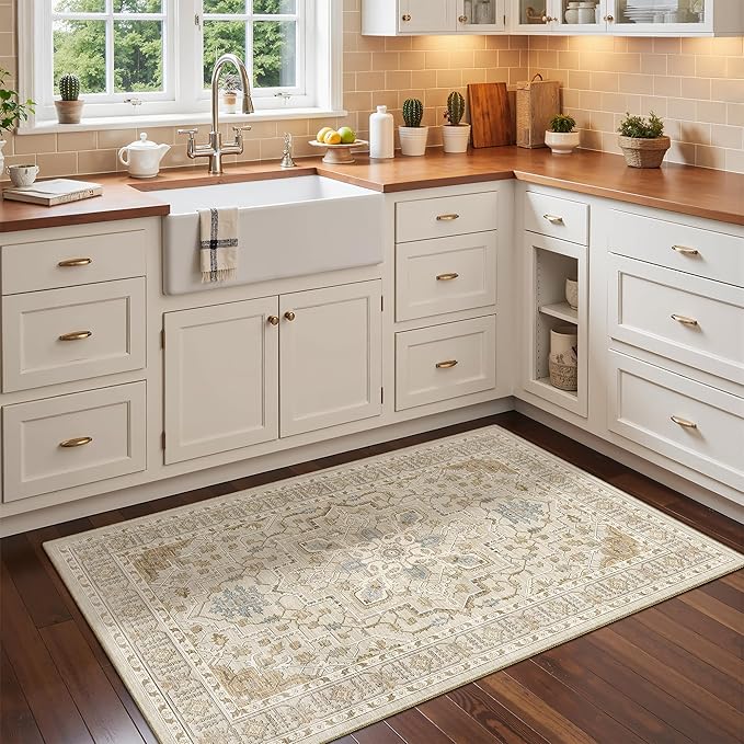 Madane Washable Area Rug 2x3 Small Entryway Rugs Non-Slip, Low Pile Floor Carpet - Image 4