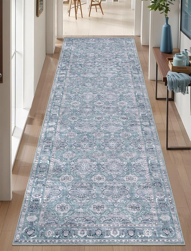SERISSA 2'6"x10' Washable Non Slip Floral Boho Runner Rug - Image 5