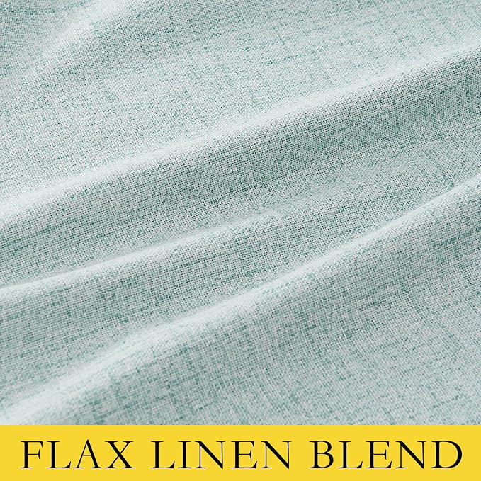 NICETOWN Seafoam Green 100% Blackout Back Tab Curtains 84" Long 2 Panels - Image 9