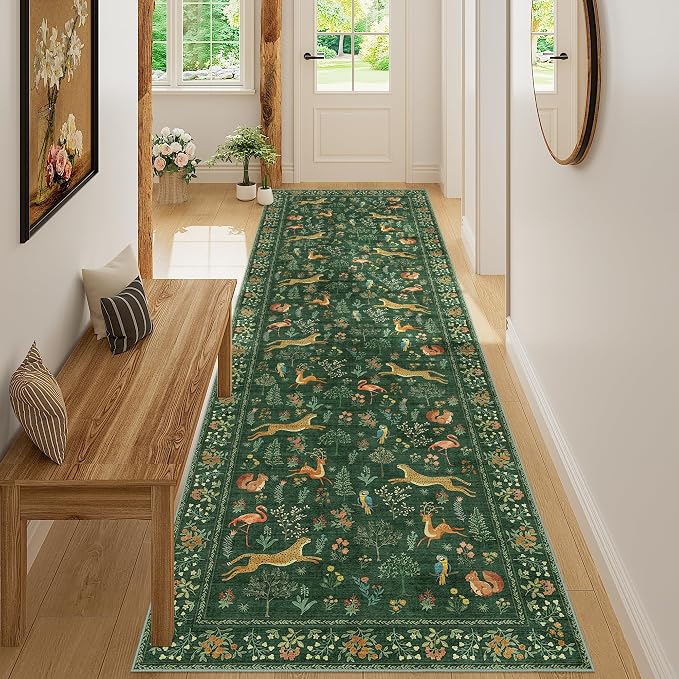 DUKINO 3x10 Washable Runner Rug, Non Slip Animal Rug - Image 5