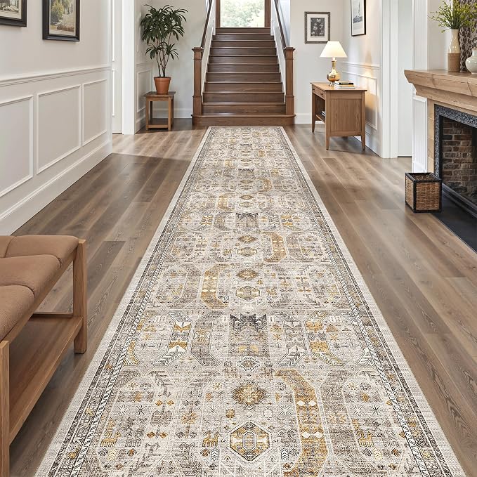 Madane Hallway Runner Rug 3x16 Washable Kitchen Runners Long, Low-Pile - Image 2