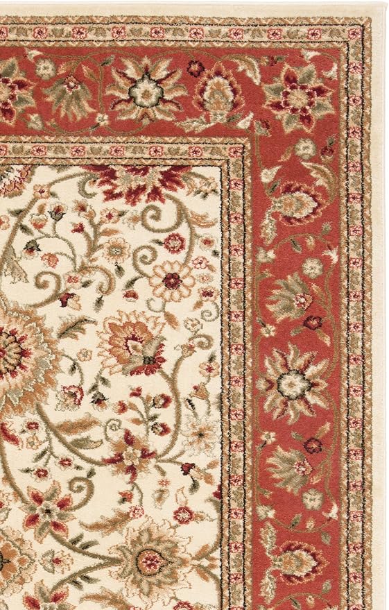 SAFAVIEH Lyndhurst Area Rug 6x8, Traditional Ivory & Rust LNH212R - Image 6