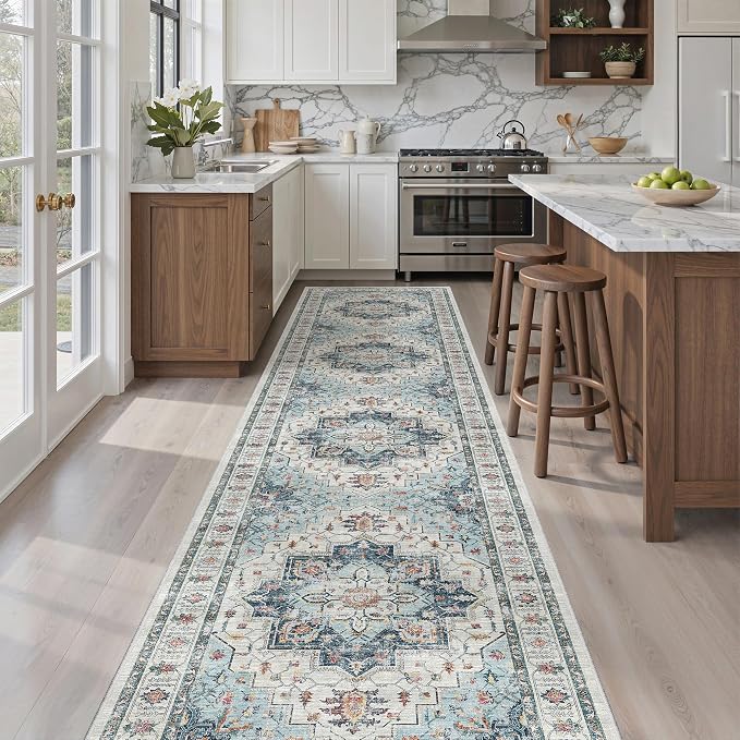 Madane Hallway Runner Rug 2'6''x12' Kitchen Runners Vintage, Entryway and - Image 3