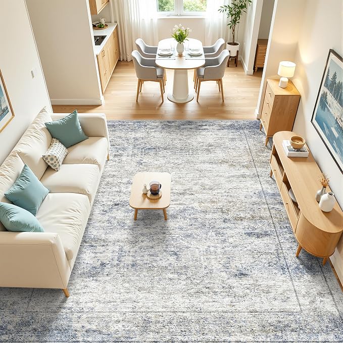 8x10 Area Rugs for Living Room, Large Washable Rug, Dining Room, Low Pile - Image 5