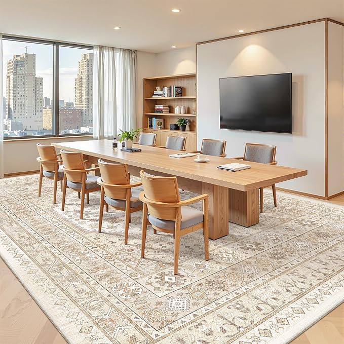 10x14 Area Rugs for Living Room, Large Washable Rug, Dining Room, Low Pile - Image 8
