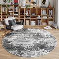 Round Area Rugs 4ft Washable Grey Circle Rug by Acapet