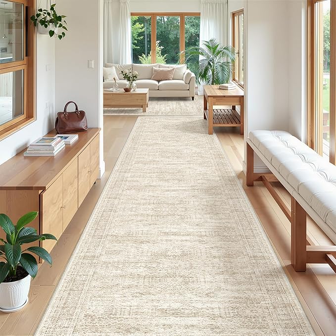 3x20 Runner Rug Non Slip, Washable Hallway Runner Rug, Living Room, Dining Room - Image 4
