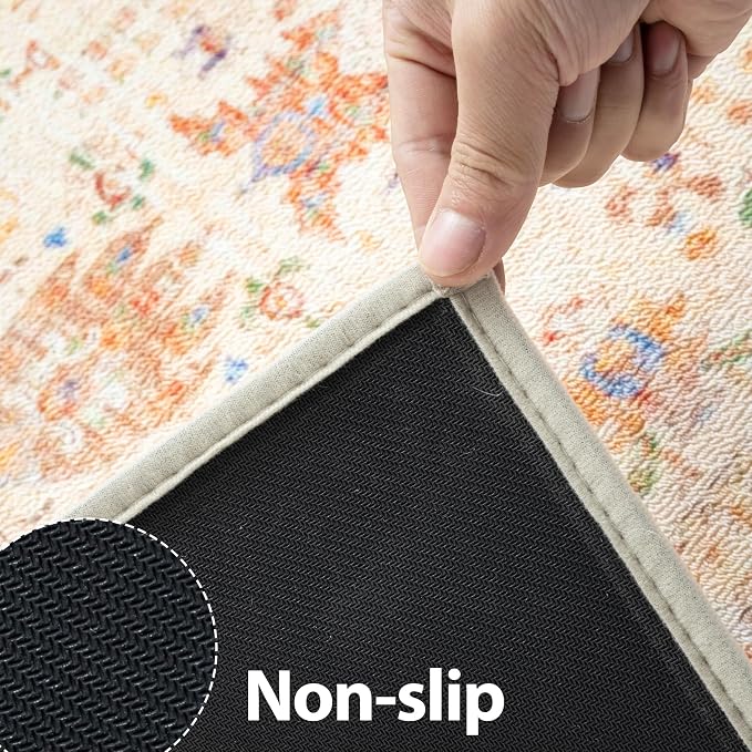 AREDO Runner Rug with Non Slip Rubber Backing, Washable Soft Floor Carpet - Image 4