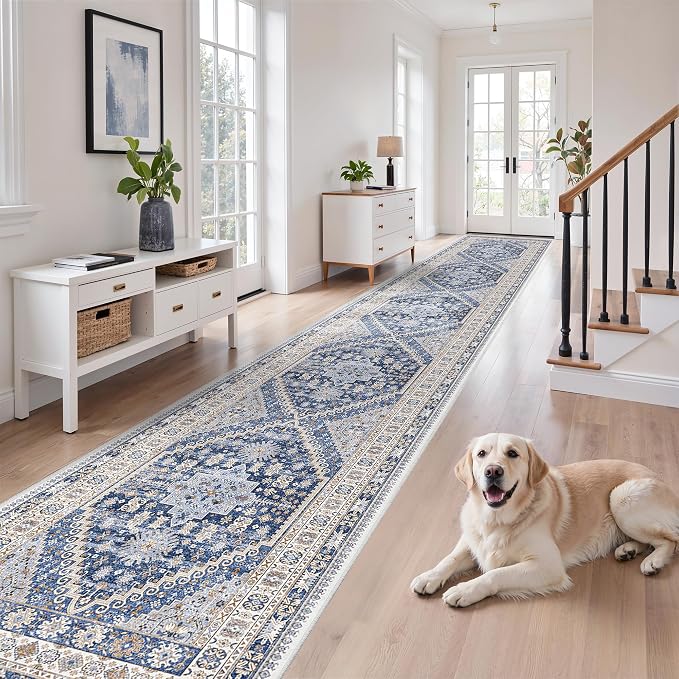 3x16 Runner Rug Non Slip, Washable Hallway Runner Rug, Living Room, Extra Long - Image 4