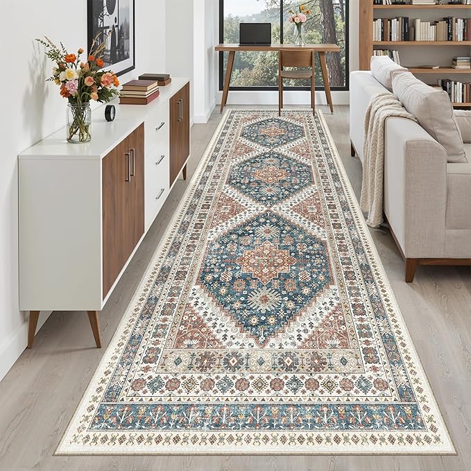 Madane Hallway Runner Rug 3x10 Washable Kitchen Runners 10ft, Low-Pile by Madane