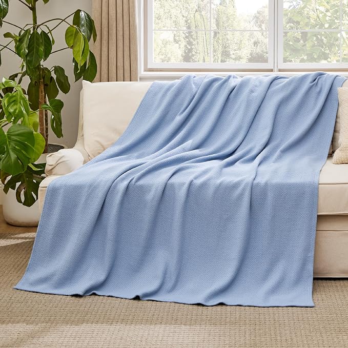 Bedsure GentleSoft 100% Cotton Large Throw Blanket - Image 5