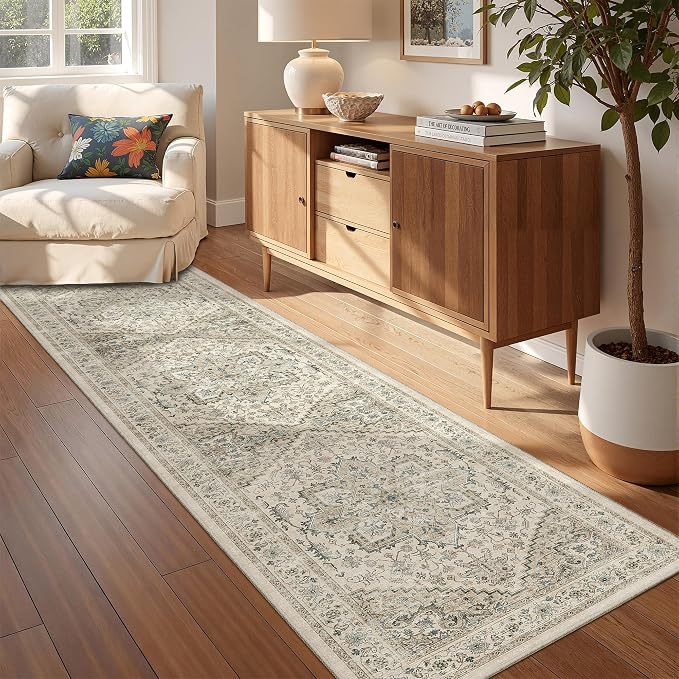 Runner Rug 2x8 Runners for Hallways Washable Rugs, Non Slip Low Pile Soft - Image 4