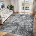 6x9 Area Rugs for Living Room Washable Bedroom Dining Room Black Grey | Modern by Aelenmu