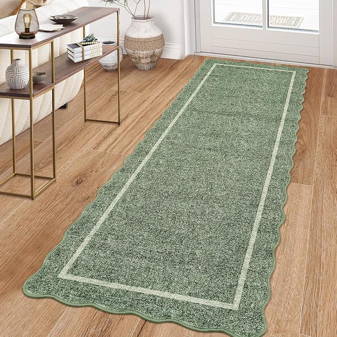 GarveeHome Scalloped Washable Runner Rug 2x8 Non Slip Kitchen Rugs - Image 6