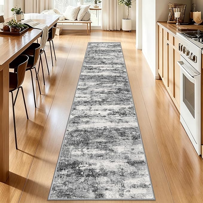 Washable Runner Rugs 3x10 Abstract Kitchen Runner Rug Non Slip Backing - Image 6