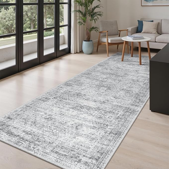 Soalmost Washable Hallway Runner Rug 4x8 Kitchen Entry Rugs Non-Slip, Foldable - Image 3