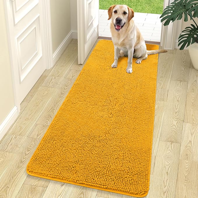 OLANLY Dog Door Mat for Muddy Paws 70x24, Super Absorbent Chenille Mud Mat | by OLANLY