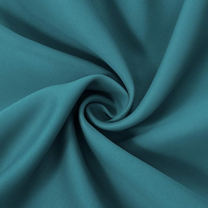 Sea Teal Thermal Blackout Curtains/42 x 84 Inch/Set of 2 Panels Room Darkening - Image 5