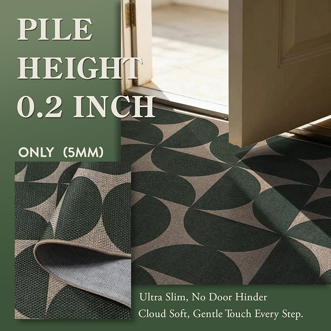 Lahome Semi Circle Easy Jute Kitchen Runner Rug - Image 4