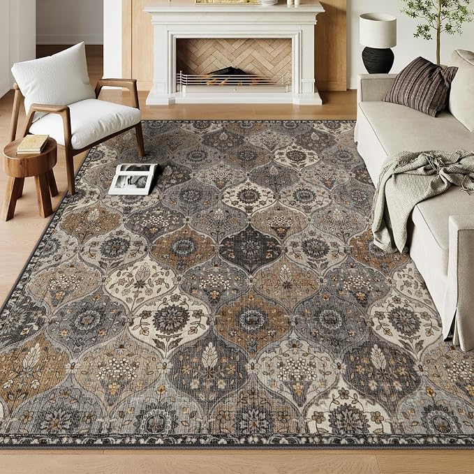 Lahome Moroccan Washable Area Rugs 8x10, Soft Rugs by Lahome