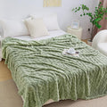 Aganear Fleece Throw Blanket for Bed Couch 90"x90" Sage Green | Lightweight by Aganear