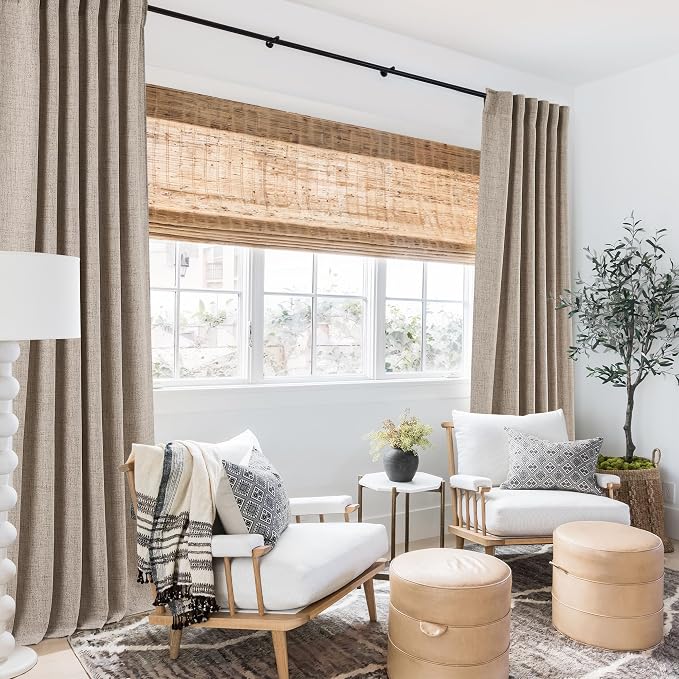 RYB HOME Sheer Curtains 108 inches, Extra Long Floor to Ceiling Curtains | - Image 6
