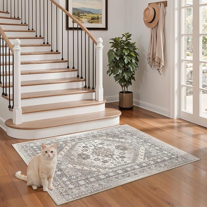 2x3 Rug Non Slip, Small Washable Entryway Rug, Runner - Image 8