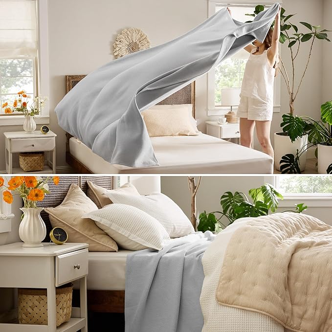 Bedsure GentleSoft 100% Cotton Blanket Queen Size - Image 4