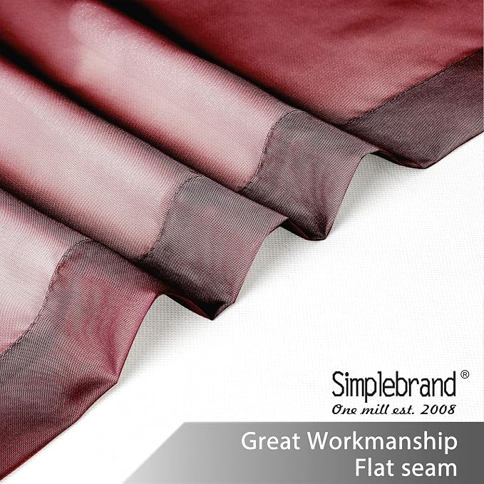 Simplebrand Red Sheer Panles 72 Inches Long 2 Panels - Image 5