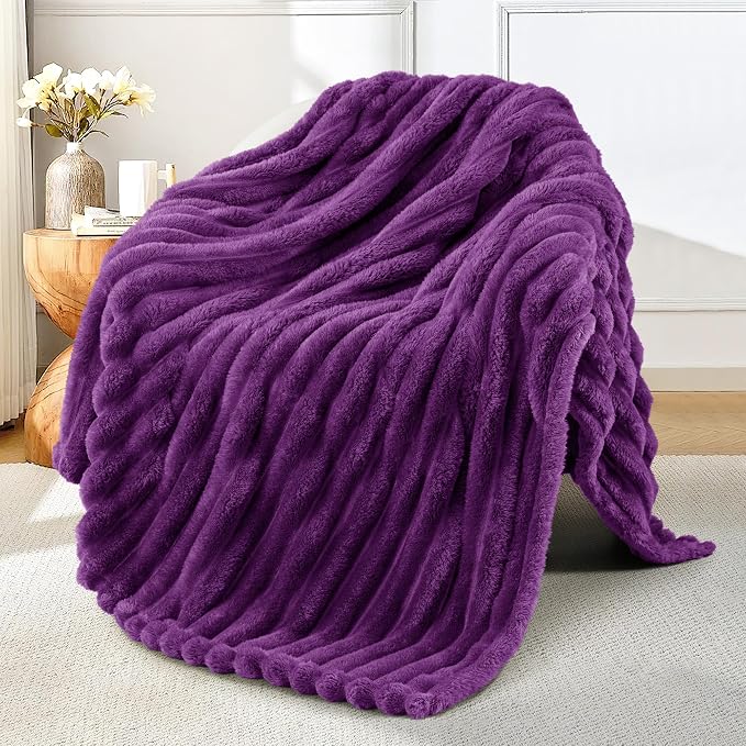 Exclusivo Mezcla Striped Fleece Throw Blanket by ExclusivoMezcla