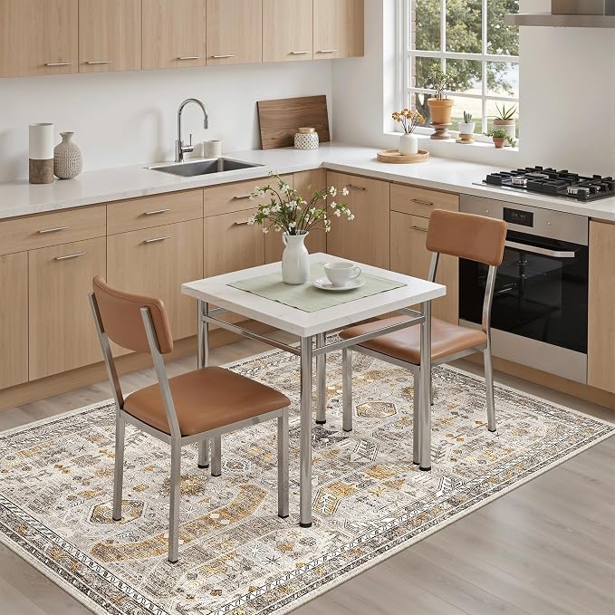 Madane Area Rug 4x6 Washable Rugs Vintage - Image 2