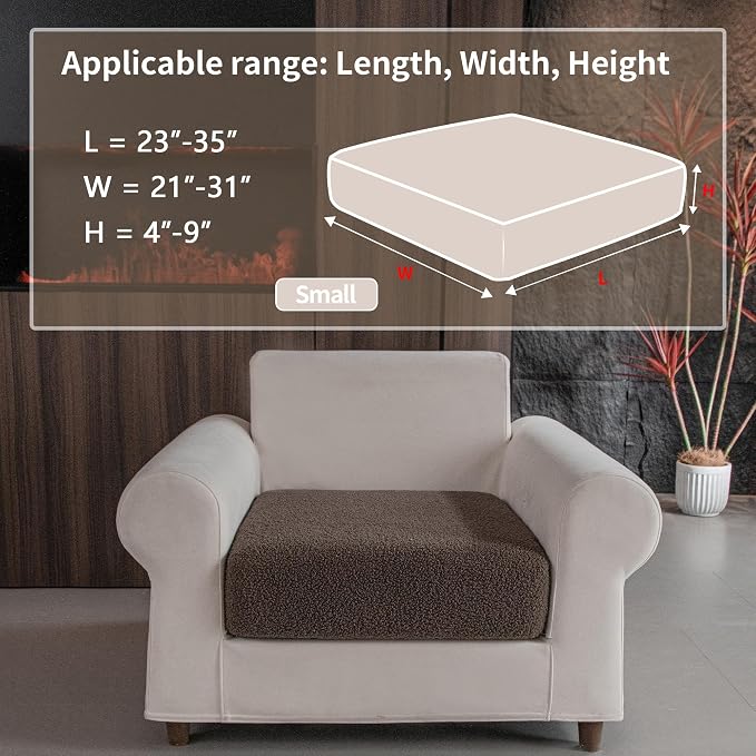 OHSIO Couch Cushion Covers for Sectional Sofa, Stretch Soft Sofa Slipcovers - Image 2