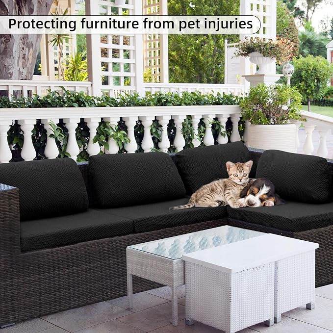 8PCS Patio Cushion Covers.Patio Furniture Couch SeatSlipcovers | Washable - Image 6