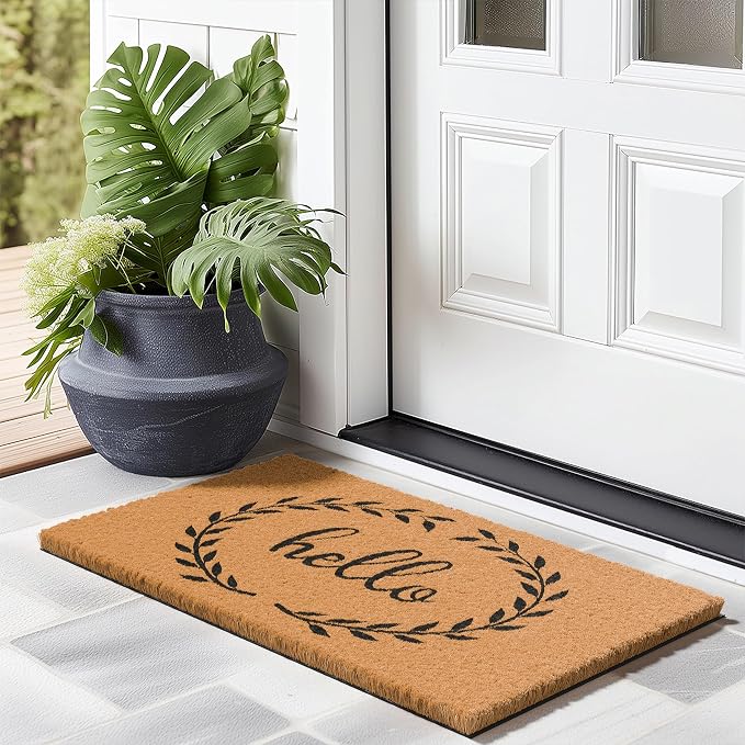 Barnyard Designs Natural Coco Coir Non-Slip Doormat | Heavy-Duty Welcome Mat - Image 2