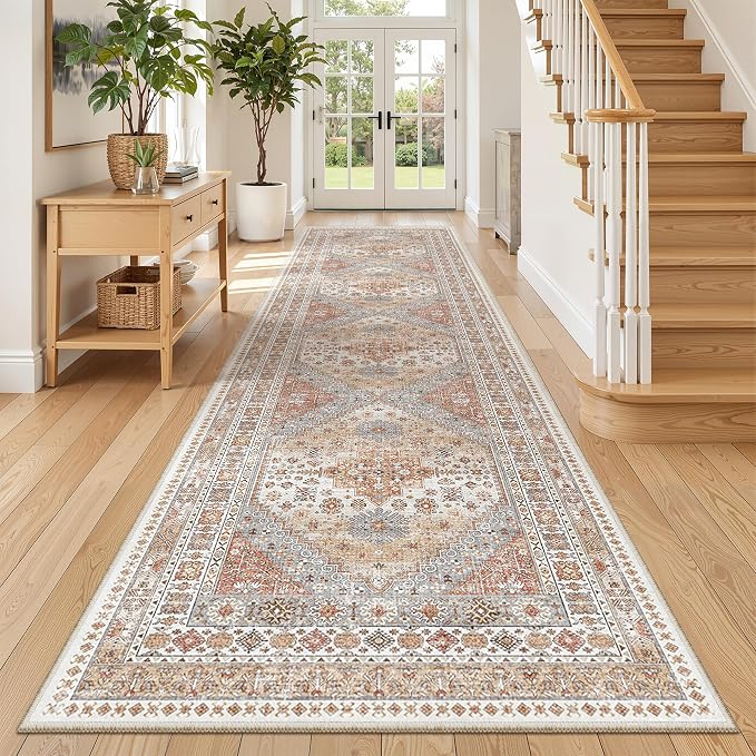 3x12 Runner Rug Non Slip, Washable Hallway Runner Rug, Living Room, Long Rug - Image 3