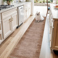 2x8 Washable Hallway Runner Rug – Non-Slip Modern Abstract Neutral Low-Pile by BYYVOORugsforYourHome