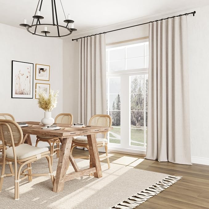 Extra Long 100% Blackout Linen Curtains - Image 8