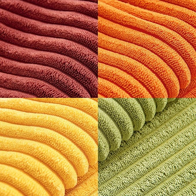 MIULEE Fall Burnt Orange Decorative Throw Pillow Covers 18x18 Inch Set of 4 - Image 6