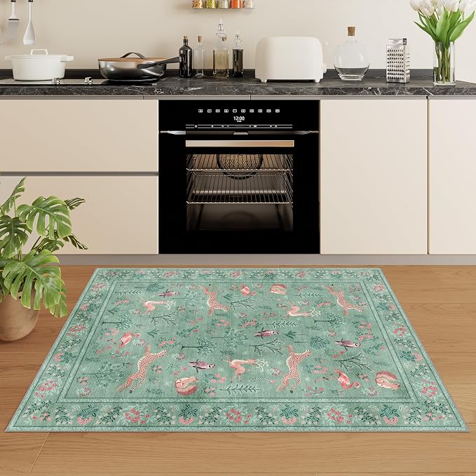 DUKINO 2x3 Entryway Rug, Washable Door Mat Animal Rug - Image 4